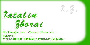 katalin zborai business card